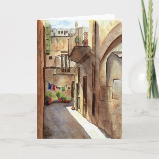 Sicilian Street Notecard Karte (Vorderseite)
