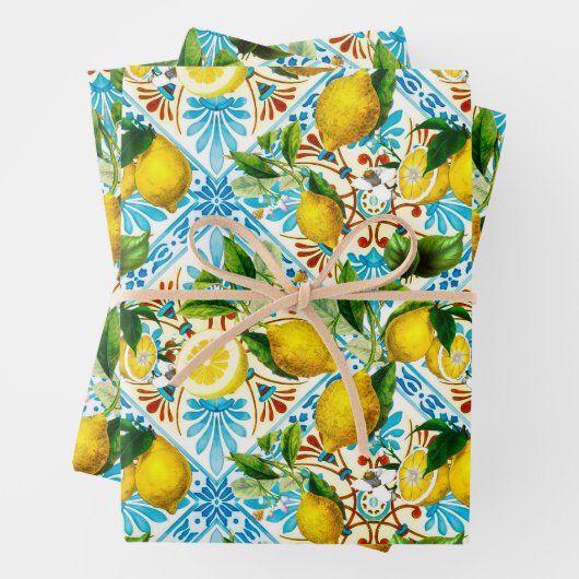 Sicilian style, summer art Geschenkpapier Set (Beispiel)
