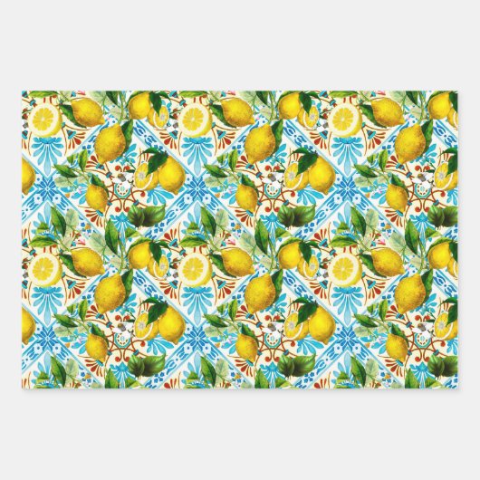 Sicilian style, summer art Geschenkpapier Set (Vorderseite)