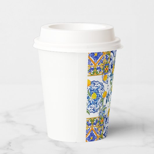 Sicilian style,summer art pappbecher (Rechts)