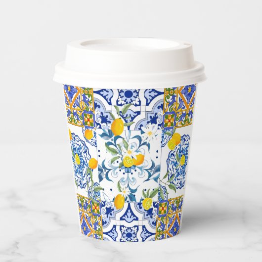 Sicilian style,summer art       pappbecher (Vorderseite)