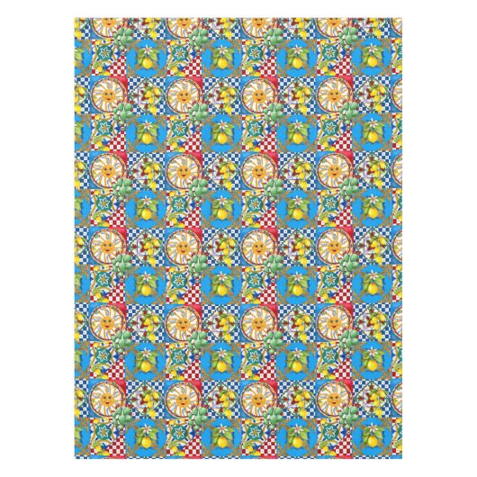 Sicilian tiles,majolica,lemons   tischdecke (Vorderseite)