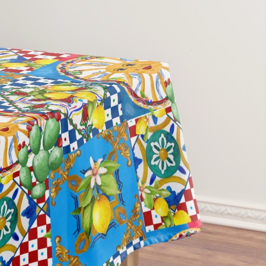 Sicilian tiles,majolica,lemons tischdecke (Beispiel)