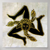 Sicilian Trinacria auf Plaster Poster (Vorne)