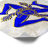 Sicilian Trinacria auf Plaster Poster (Ecke)