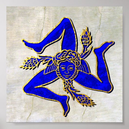 Sicilian Trinacria auf Plaster Poster (Vorne)