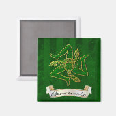 Sicilian Trinacria Benvenuto Magnet (Vorderseite/Rückseite)