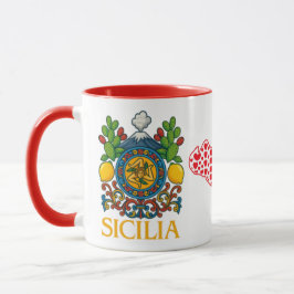 Sicilian Trinacria Design  Coffee Mug Tasse