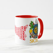 Sicilian Trinacria Design  Coffee Mug Tasse (VorderseiteRechts)