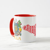 Sicilian Trinacria Design  Coffee Mug Tasse (Vorderseite Links)