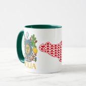 Sicilian Trinacria Design  Coffee Mug Tasse (Vorderseite Links)