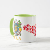 Sicilian Trinacria Design  Coffee Mug Tasse (Vorderseite Links)