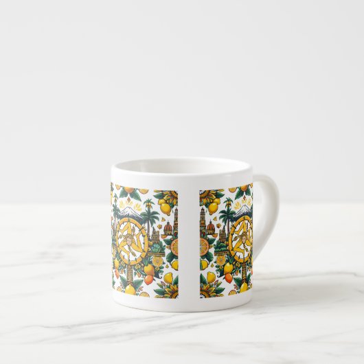 Sicilian Trinacria Design  Espressotasse (Vorderseite Rechts)