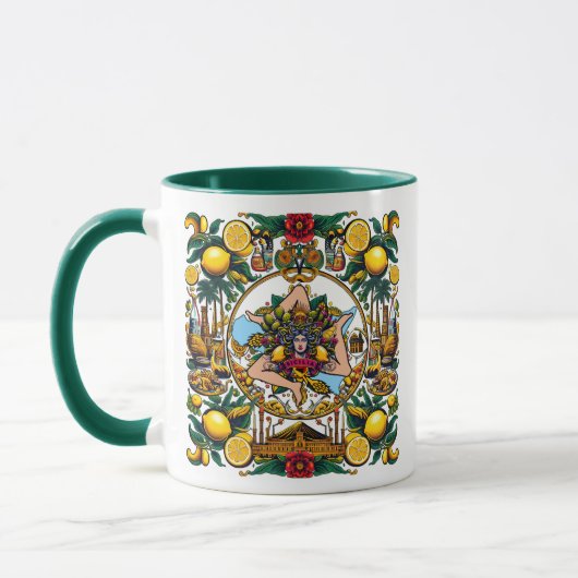 Sicilian Trinacria Design  Tasse (Links)