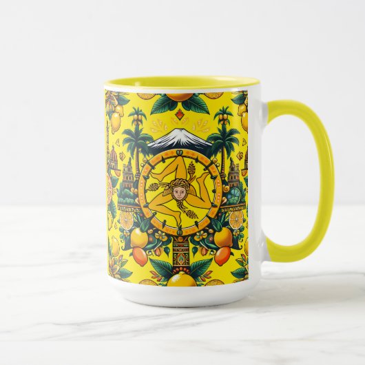 Sicilian Trinacria Design Tasse (Rechts)