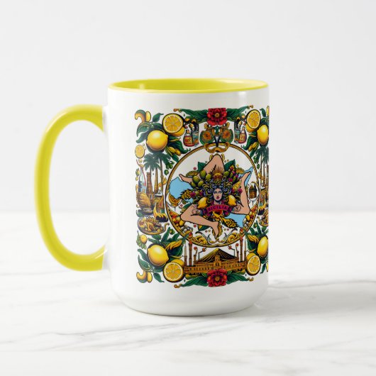 Sicilian Trinacria Design  Tasse (Links)