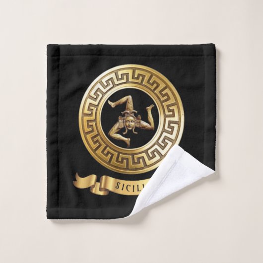 Sicilian Trinacria Handtuchgeschenk Set (Waschlappen)