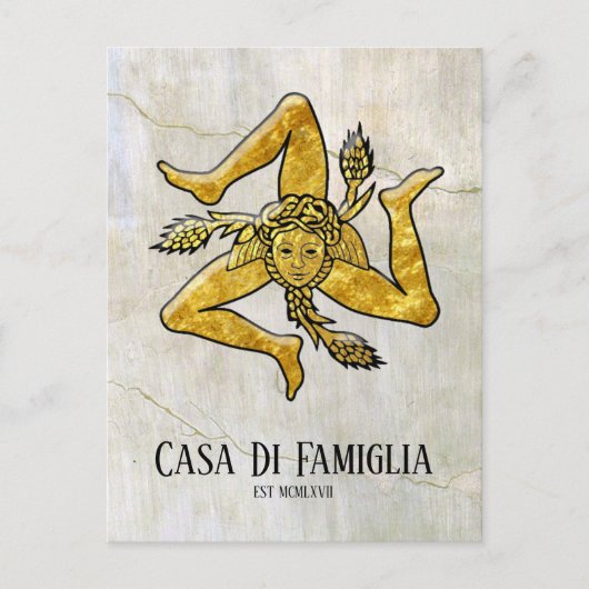 Sicilian Trinacria Ihr Text Postkarte (Vorderseite)