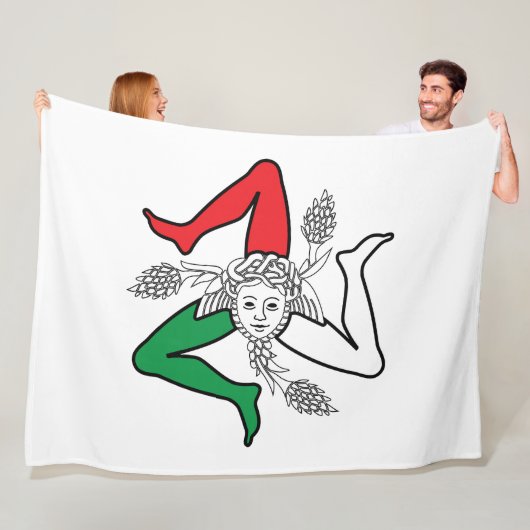 Sicilian Trinacria Medusa Design Fleecedecke (Beispiel)