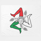Sicilian Trinacria Medusa Design Fleecedecke (Vorderseite (Horizontal))