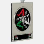 Sicilian Trinacria Medusa Emblem Italian Theme Banner-Ornament Silber (Rechts)