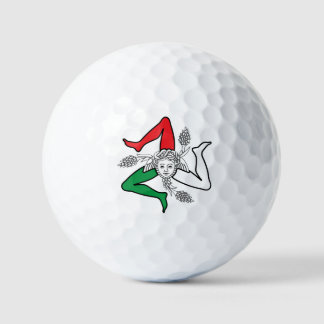 Sicilian Trinacria Medusa Emblem Italian Theme Golfball