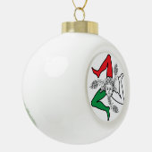 Sicilian Trinacria Medusa Emblem Italian Theme Keramik Kugel-Ornament (Links)