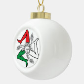 Sicilian Trinacria Medusa Emblem Italian Theme Keramik Kugel-Ornament (Rechts)