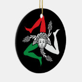 Sicilian Trinacria Medusa Emblem Italian Theme Keramik Ornament (Rechts)