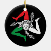 Sicilian Trinacria Medusa Emblem Italian Theme Keramik Ornament (Hinten)