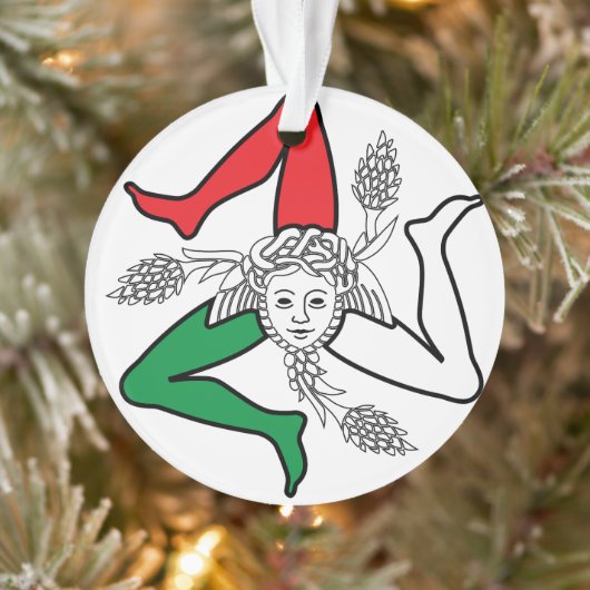 Sicilian Trinacria Medusa Emblem Italian Theme Ornament (Baum)