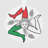 Sicilian Trinacria Medusa Emblem Italian Theme Ornament (Vorderseite)