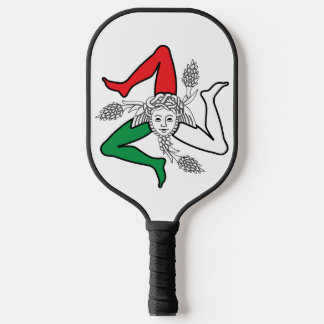 Sicilian Trinacria Medusa Emblem Italian Theme Pickleball Schläger