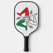Sicilian Trinacria Medusa Emblem Italian Theme Pickleball Schläger (Rückseite)