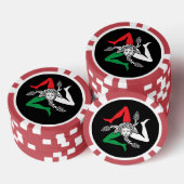 Sicilian Trinacria Medusa Emblem Italian Theme Pokerchips (Stapel)