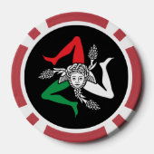 Sicilian Trinacria Medusa Emblem Italian Theme Pokerchips (Rückseite)