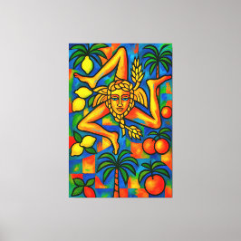 Sicilian Trinacria Pablo Stil Leinwanddruck