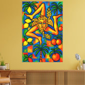 Sicilian Trinacria Pablo Stil Leinwanddruck (Insitu (Wohnzimmer))