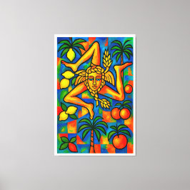 Sicilian Trinacria Pablo Stil Leinwanddruck