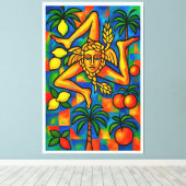 Sicilian Trinacria Pablo Stil Leinwanddruck (Insitu (Holzboden))