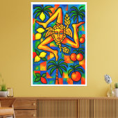 Sicilian Trinacria Pablo Stil Leinwanddruck (Insitu (Wohnzimmer))