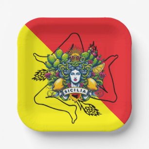 Sicilian Trinacria Pappteller