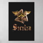 Sicilian Trinacria Poster (Vorne)