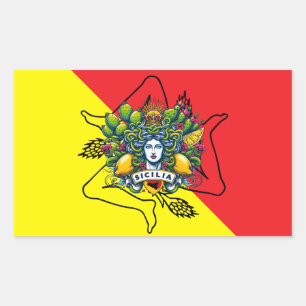 Sicilian Trinacria Rechteckiger Aufkleber