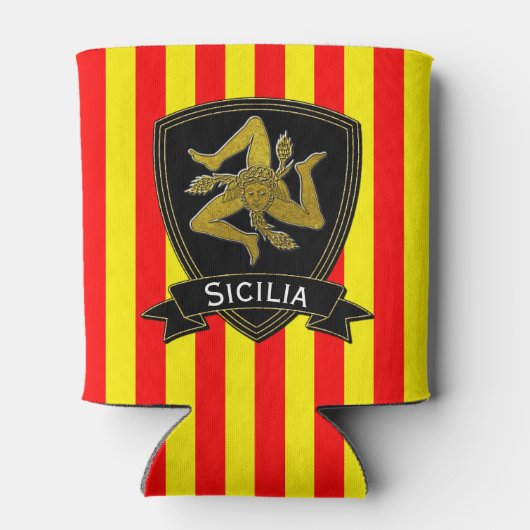 Sicilian Trinacria Streifen Dosenkühler (Rückseite)
