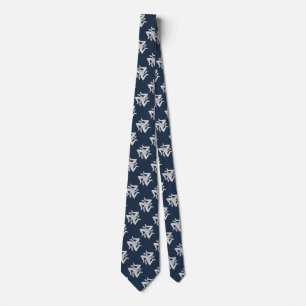 Sicilian Trinacria White Personalize Tie Krawatte