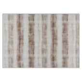 Sicilian Woven Cream Tan Stripes Brautparty Schneidebrett (Vorderseite)