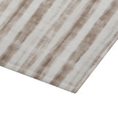 Sicilian Woven Cream Tan Stripes Brautparty Schneidebrett (Ecke)