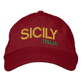 Sicily Baseball Hat cappello da baseball Sicilia Bestickte Kappe (Vorderseite)