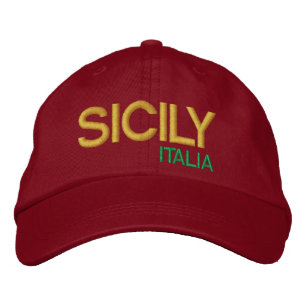 Sicily Baseball Hat cappello da baseball Sicilia Bestickte Kappe